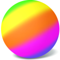 Míč Fluo tříbarevný 23 cm