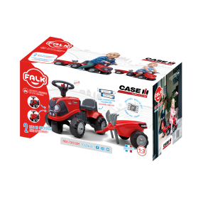 Odstrkovadlo - traktor Case IH Ride - on červený s volantem