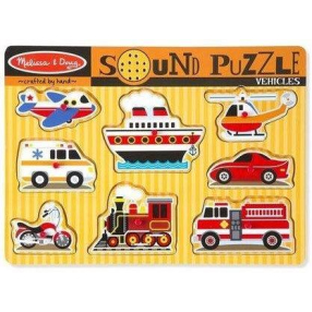 Dřevěné puzzle se zvuky Dopravní prostředky