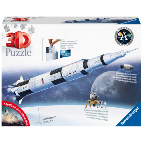Puzzle 3D Vesmírná raketa Saturn V 432 dílků