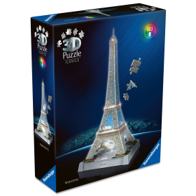 Puzzle 3D Iconics: Eiffelova věž Noční edice