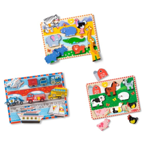 Melissa & Doug dřevěné puzzle různé druhy