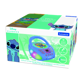 Lexibook CD přehrávač Stitch s bluetooth a světelnými efekty