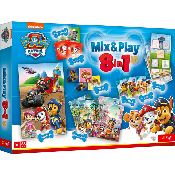 Společenská hra - Mix Play 8v1 Tlapková Patrola                    